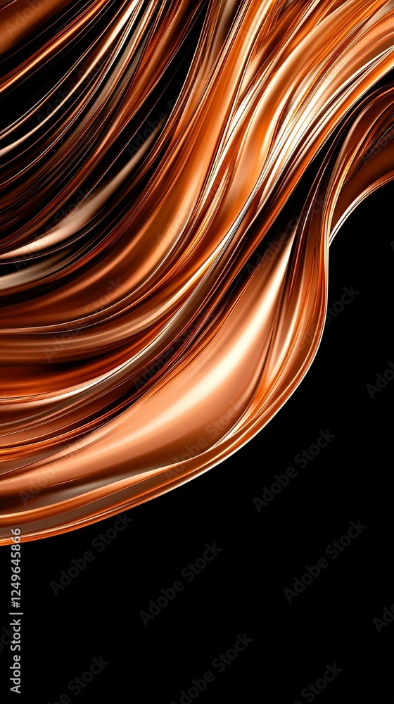 Aufkleber a close-up of a black and brown background with a wavy design on both sides of the image