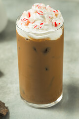 Refreshing Iced Cold Peppermint Mocha Coffee