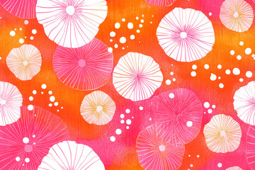Vibrant summer bandhani pattern with sharp, clear edges. Perfect for textiles, wallpapers, and decor. A lively fusion of colors and designs for a fresh, modern aesthetic.