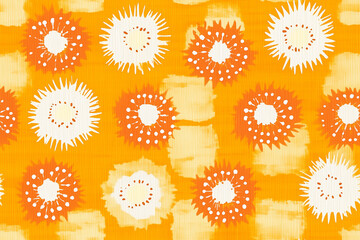 Vibrant summer bandhani pattern with sharp, clear edges. Perfect for textiles, wallpapers, and decor. A lively fusion of colors and designs for a fresh, modern aesthetic.