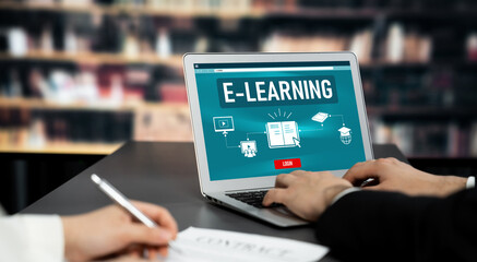 E-learning website with brisk sofware for student to study online on the internet network
