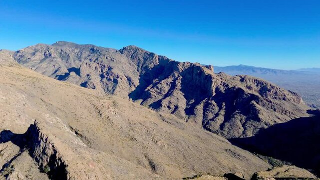 Tucson Arizona's Pusch Ridge Peak and Mt. Lemmon in the Sonoran Desert