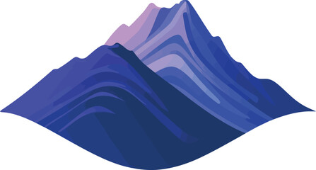 Abstract mountain silhouette in flat vector style with a minimalist design on a white background.  
. Adobe Illustrator Artwork