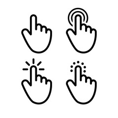 Hand Cursor Click Icons.eps