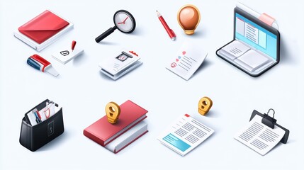 Recruitment agency and job searching icons set. HR management, personnel hiring, employment contract. Career advice, job offer, send your CV, job seekers, vacancies vector isolated design pack.