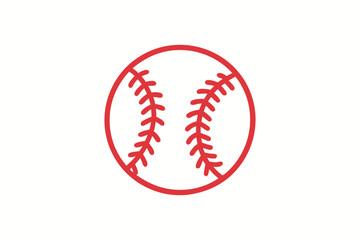 Hand-drawn baseball laces vector icon with sketch-style details on a white background