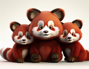 Obraz premium Niedlicher roter Pandabär