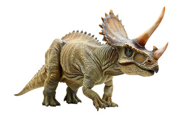 Obraz premium Realistic Triceratops Dinosaurs Isolated on Transparent Background
