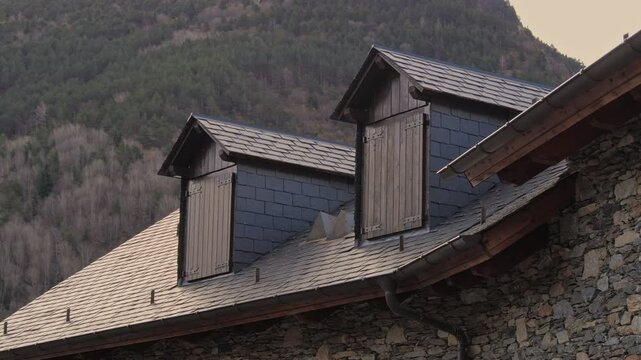 Mountain Architecture, with Slate Roofs and Stone Walls, blends cultural heritage and craftsmanship