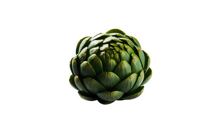Fototapeta premium Photo of green artichoke isolated on transparent background.png