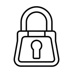lock icon on white background 
