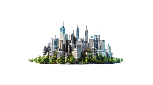 A Spectacular View of the Expansive City Skyline With Tall Buildings