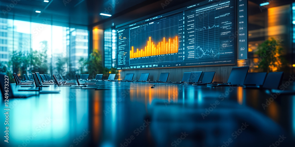 Poster ai-driven insights for continuous improvement in business meetings with data visualization and risk 
