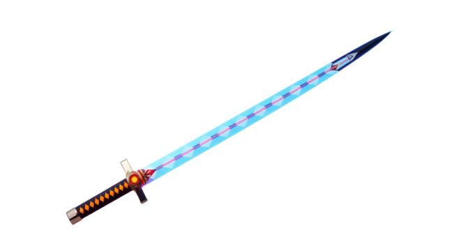 Photo of samurai sword or Rapier isolated on transparent background.png