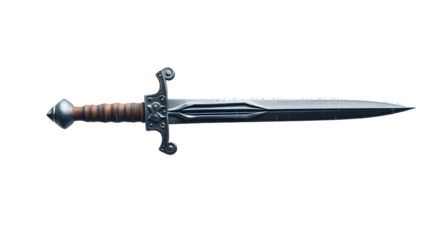 Photo of samurai sword or Rapier isolated on transparent background.png