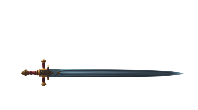 Photo of samurai sword or Rapier isolated on transparent background.png