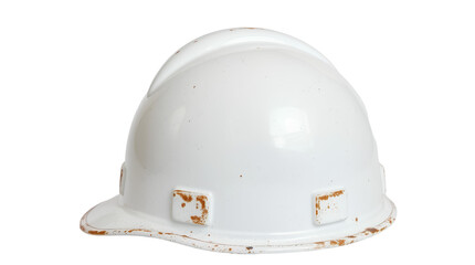 Fototapeta premium Photo of white safety helmet isolated on transparent background.png