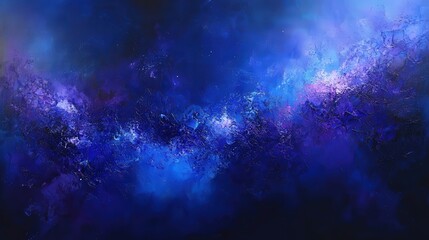 Fototapeta premium Abstract Blue Hues Celestial Canvas Painting