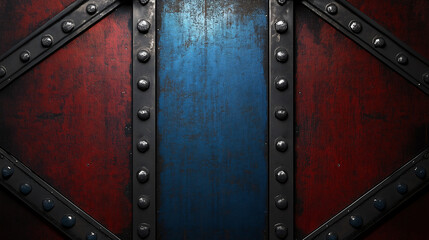 Medieval Wooden Door with Metal Reinforcement &ndash; Rustic Industrial Texture