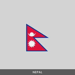 Obraz premium Nepal national flag vector design