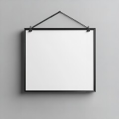 Blank whiteboard on the wall with a clean white background, ready for your design, in a flat vector style