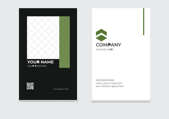 Id Card Layout with Blue Accents