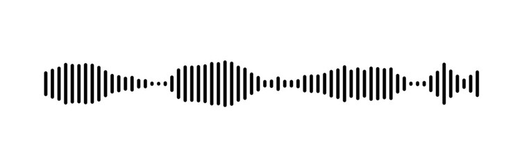 Minimalist Sound Wave Representation in Black and White Lines