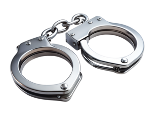 handcuffs on white background