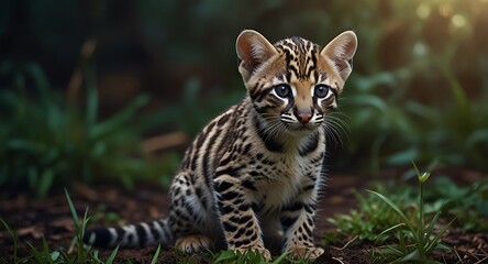Fototapeta premium bengal tiger in the grass