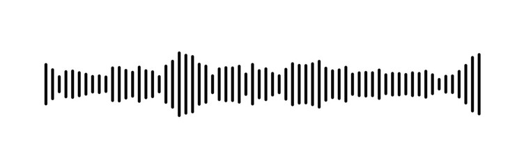 Minimalist Sound Wave Representation in Black and White Lines