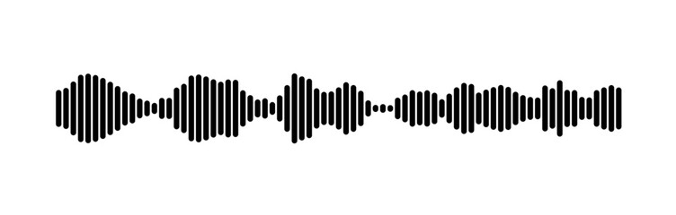 Minimalist Sound Wave Representation in Black and White Lines