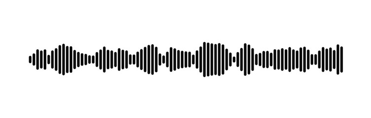 Minimalist Sound Wave Representation in Black and White Lines