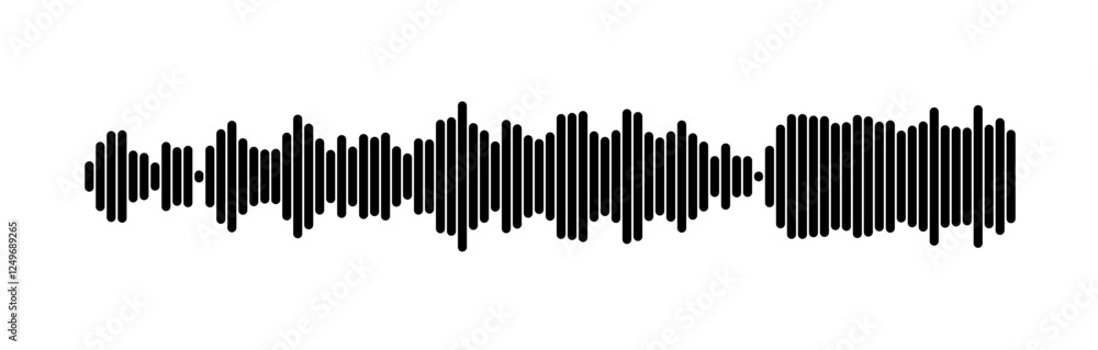 Poster detailed parallel line pattern forming audio wave design element