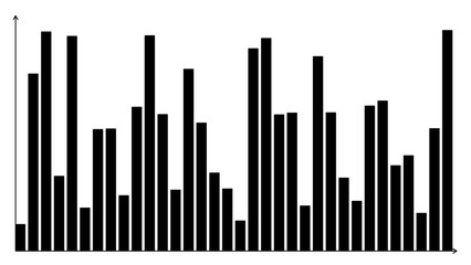 Fototapeta premium Detailed Black and White Bar Chart Design Element