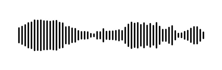 Minimalist Sound Wave Representation in Black and White Lines