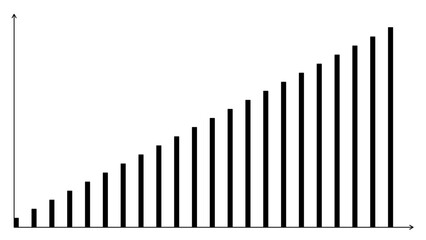 Detailed Black and White Bar Chart Design Element