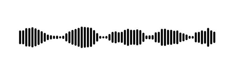 Detailed Parallel Line Pattern Forming Audio Wave Design Element