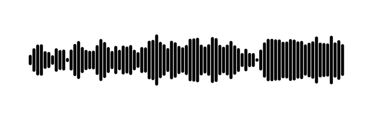 Detailed Parallel Line Pattern Forming Audio Wave Design Element
