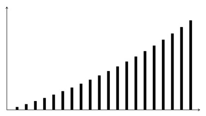 Detailed Black and White Bar Chart Design Element