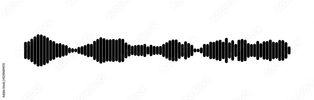 Aufkleber detailed parallel line pattern forming audio wave design element