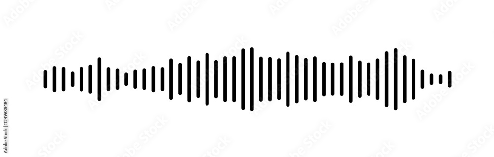 Poster detailed parallel line pattern forming audio wave design element