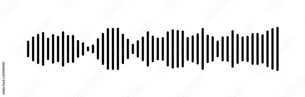 Poster detailed parallel line pattern forming audio wave design element