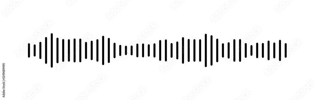 Poster detailed parallel line pattern forming audio wave design element