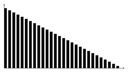 Simple Graph with Axes and Data bars Illustration