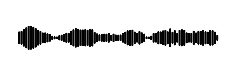 Detailed Parallel Line Pattern Forming Audio Wave Design Element