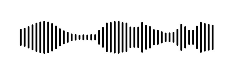 Detailed Parallel Line Pattern Forming Audio Wave Design Element