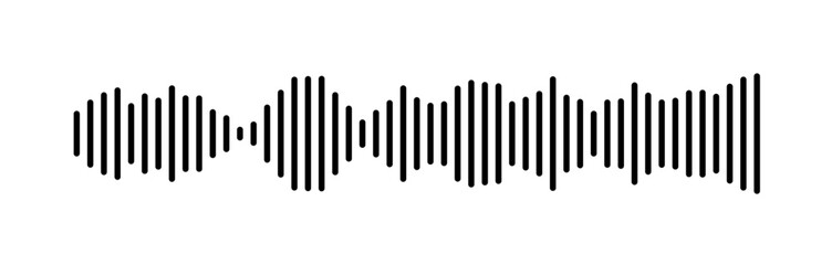 Detailed Parallel Line Pattern Forming Audio Wave Design Element