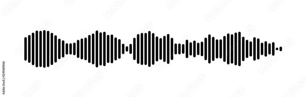 Poster detailed parallel line pattern forming audio wave design element