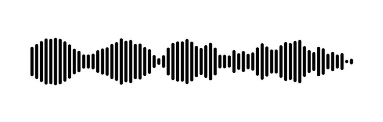 Detailed Parallel Line Pattern Forming Audio Wave Design Element
