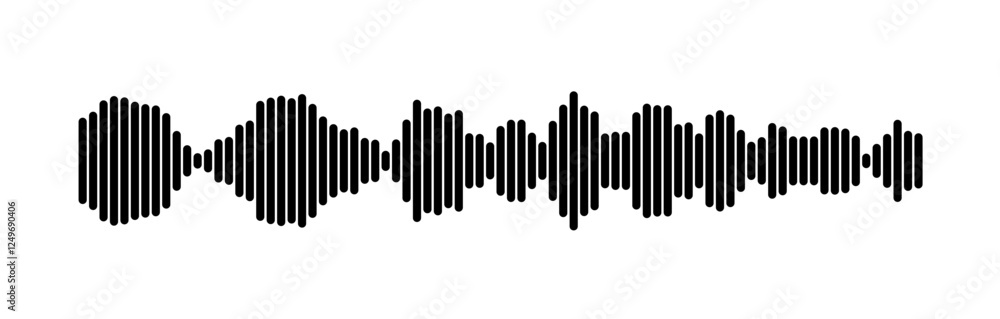 Poster abstract sound wave representation using parallel lines design